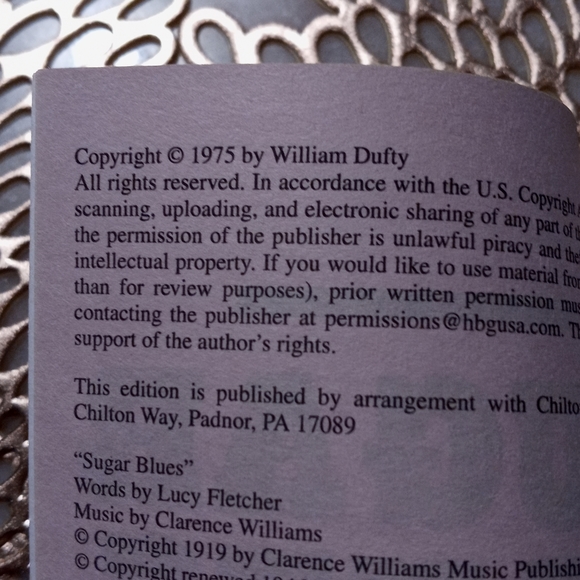 Sugar Blues Paperback - New Listing - Picture 2 of 5
